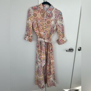Zara midi cotton floral dress